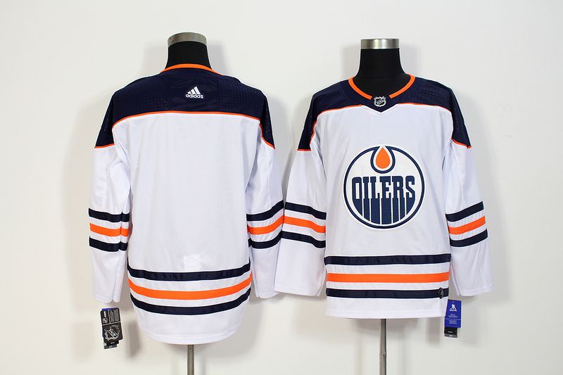Men Edmonton Oilers Blank White Adidas Hockey Stitched NHL Jerseys->edmonton oilers->NHL Jersey